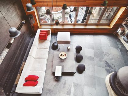 A Small Modern Industrial Apartment for a Bachelor in Istanbul, Turkey