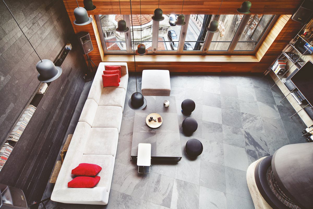 A Small Modern Industrial Apartment for a Bachelor in Istanbul, Turkey by Ofist (1)