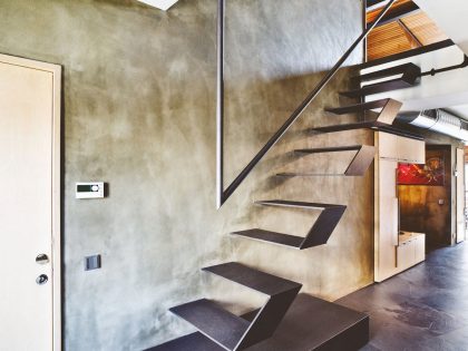 A Small Modern Industrial Apartment for a Bachelor in Istanbul, Turkey by Ofist (12)