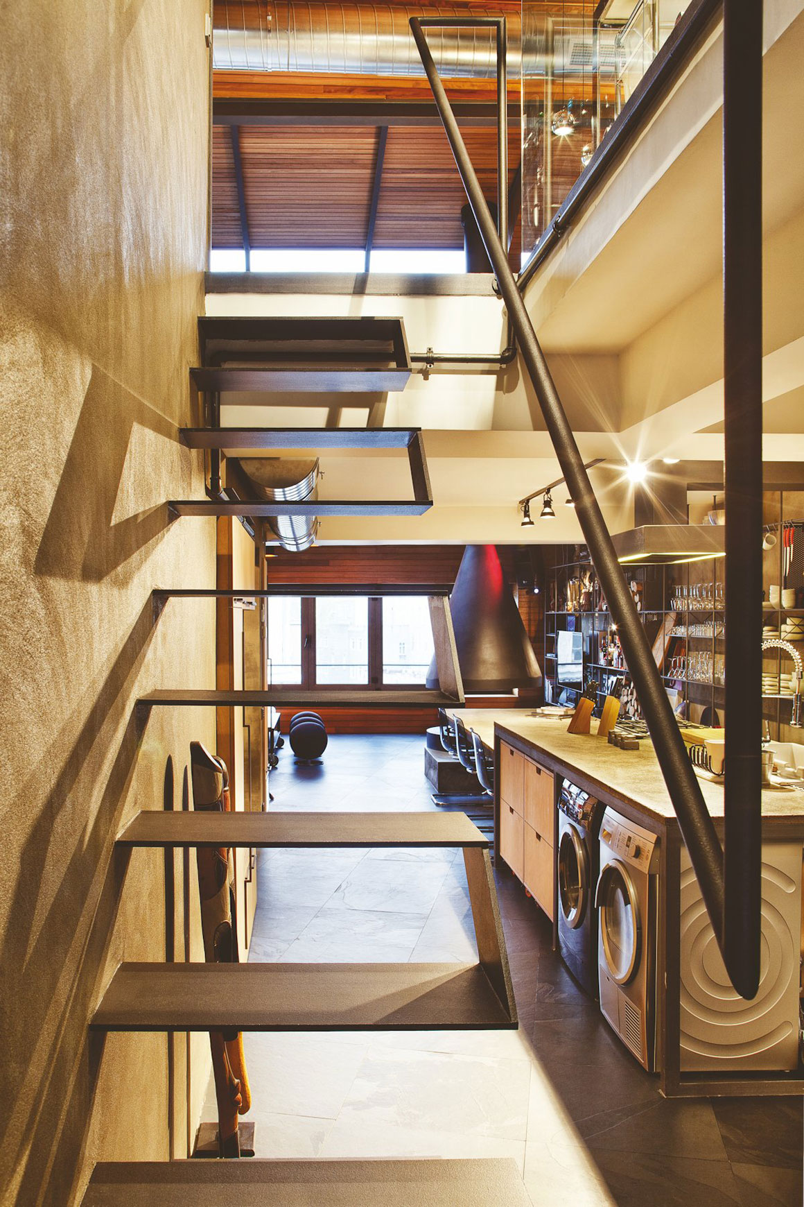 A Small Modern Industrial Apartment for a Bachelor in Istanbul, Turkey by Ofist (13)