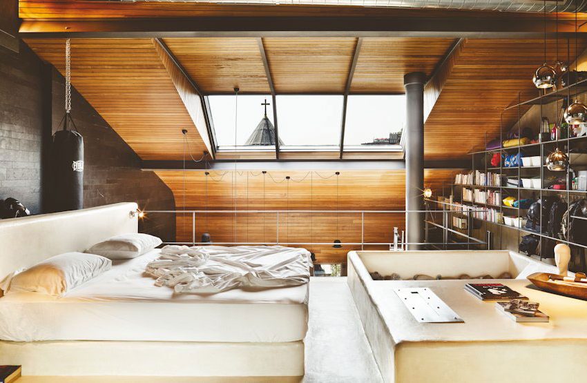 A Small Modern Industrial Apartment for a Bachelor in Istanbul, Turkey by Ofist (15)