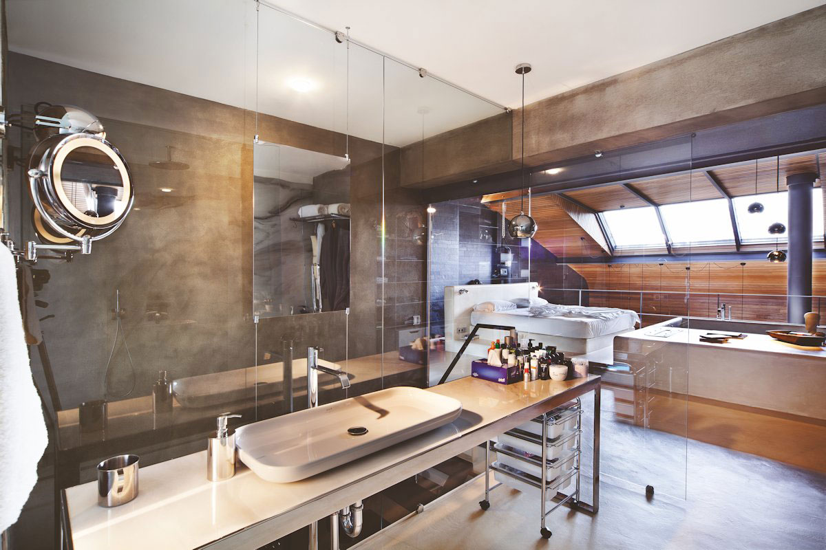 A Small Modern Industrial Apartment for a Bachelor in Istanbul, Turkey by Ofist (18)