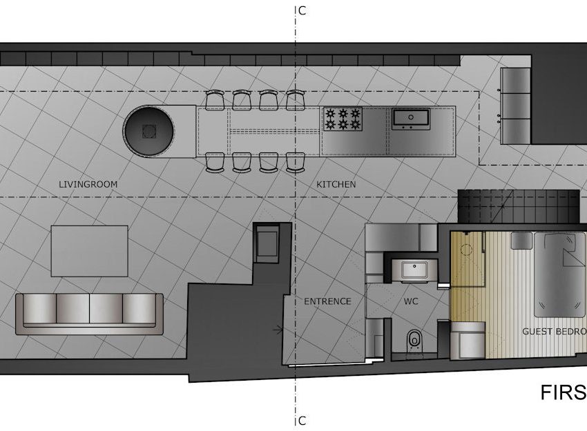 A Small Modern Industrial Apartment for a Bachelor in Istanbul, Turkey by Ofist (19)