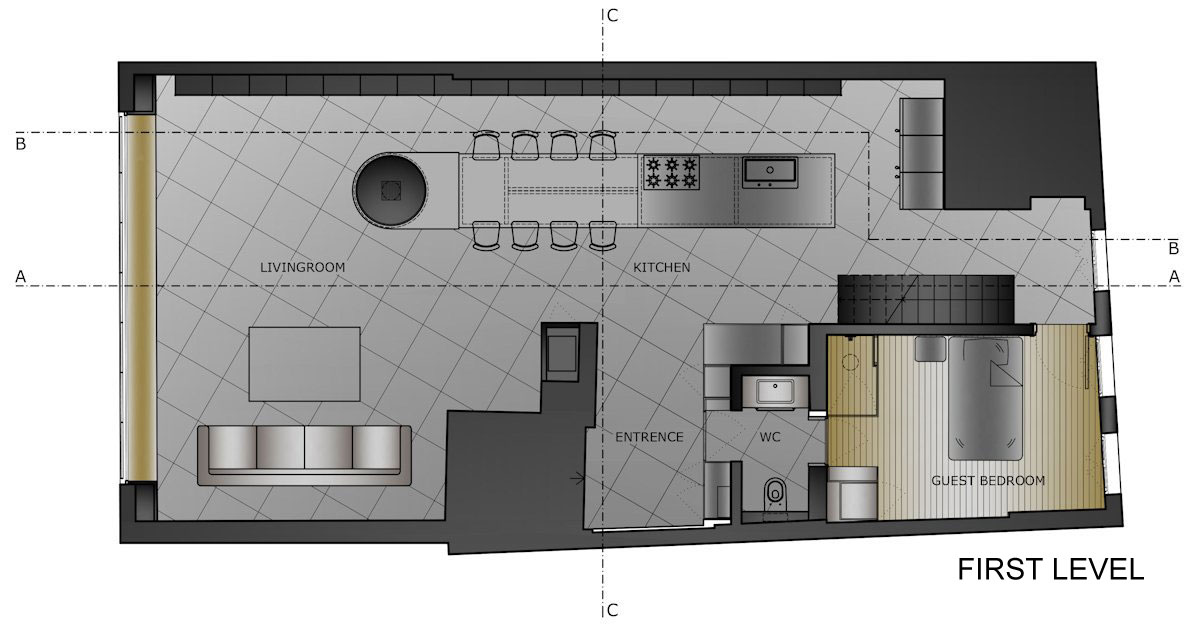 A Small Modern Industrial Apartment for a Bachelor in Istanbul, Turkey by Ofist (19)