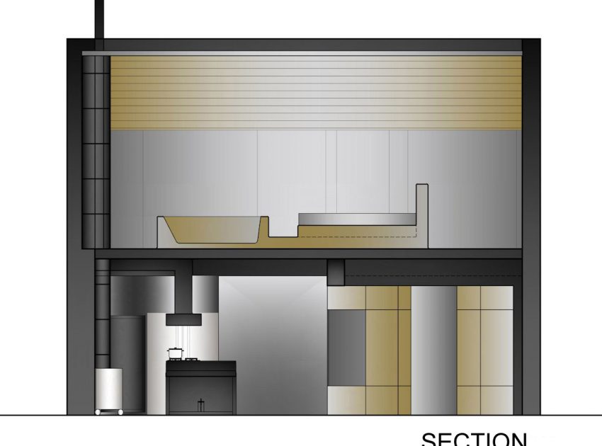 A Small Modern Industrial Apartment for a Bachelor in Istanbul, Turkey by Ofist (22)