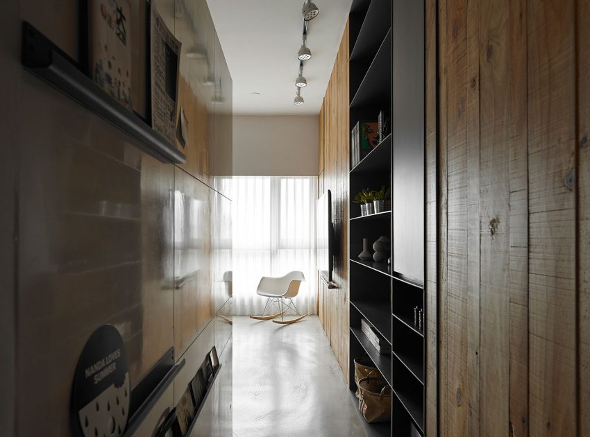 A Small Modern Industrial Apartment with Vibrant Interiors in Taiwan by KC Design Studio (9)