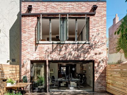 A Snazzy Contemporary Home with Red Brick Facade in Brooklyn by Gradient Design Studio (1)