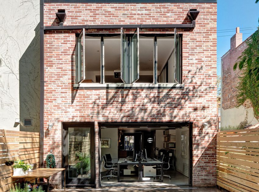 A Snazzy Contemporary Home with Red Brick Facade in Brooklyn by Gradient Design Studio (1)