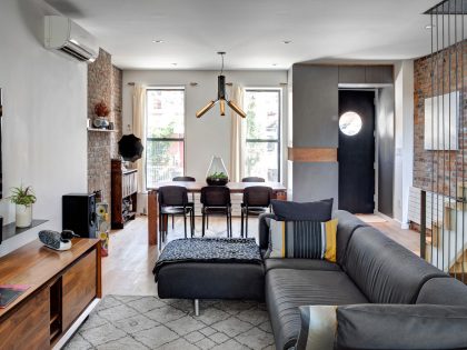 A Snazzy Contemporary Home with Red Brick Facade in Brooklyn by Gradient Design Studio (2)