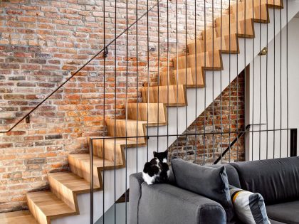 A Snazzy Contemporary Home with Red Brick Facade in Brooklyn by Gradient Design Studio (7)