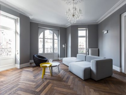 A Sophisticated Modern Apartment with Timeless Elegance in Strasbourg, France by YCL Studio (1)
