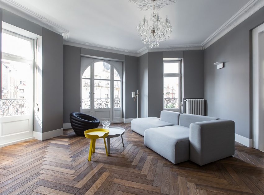 A Sophisticated Modern Apartment with Timeless Elegance in Strasbourg, France by YCL Studio (1)