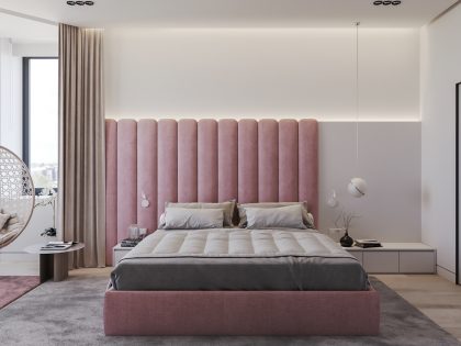 A Sophisticated Modern Home with Bold Green and Pink Accents in Kiev, Ukraine by Ruslan Kovalchuk (14)