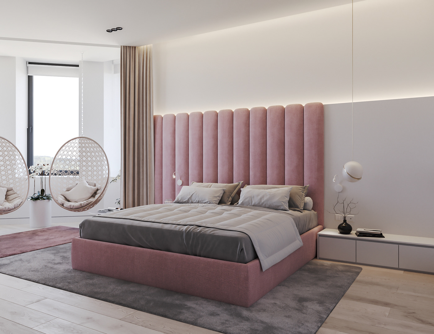 A Sophisticated Modern Home with Bold Green and Pink Accents in Kiev, Ukraine by Ruslan Kovalchuk (15)