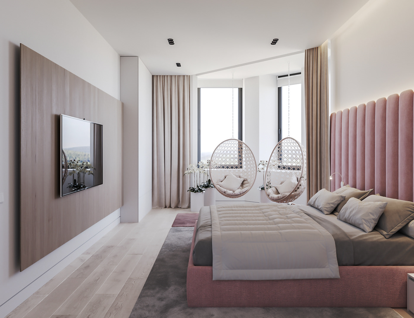 A Sophisticated Modern Home with Bold Green and Pink Accents in Kiev, Ukraine by Ruslan Kovalchuk (16)