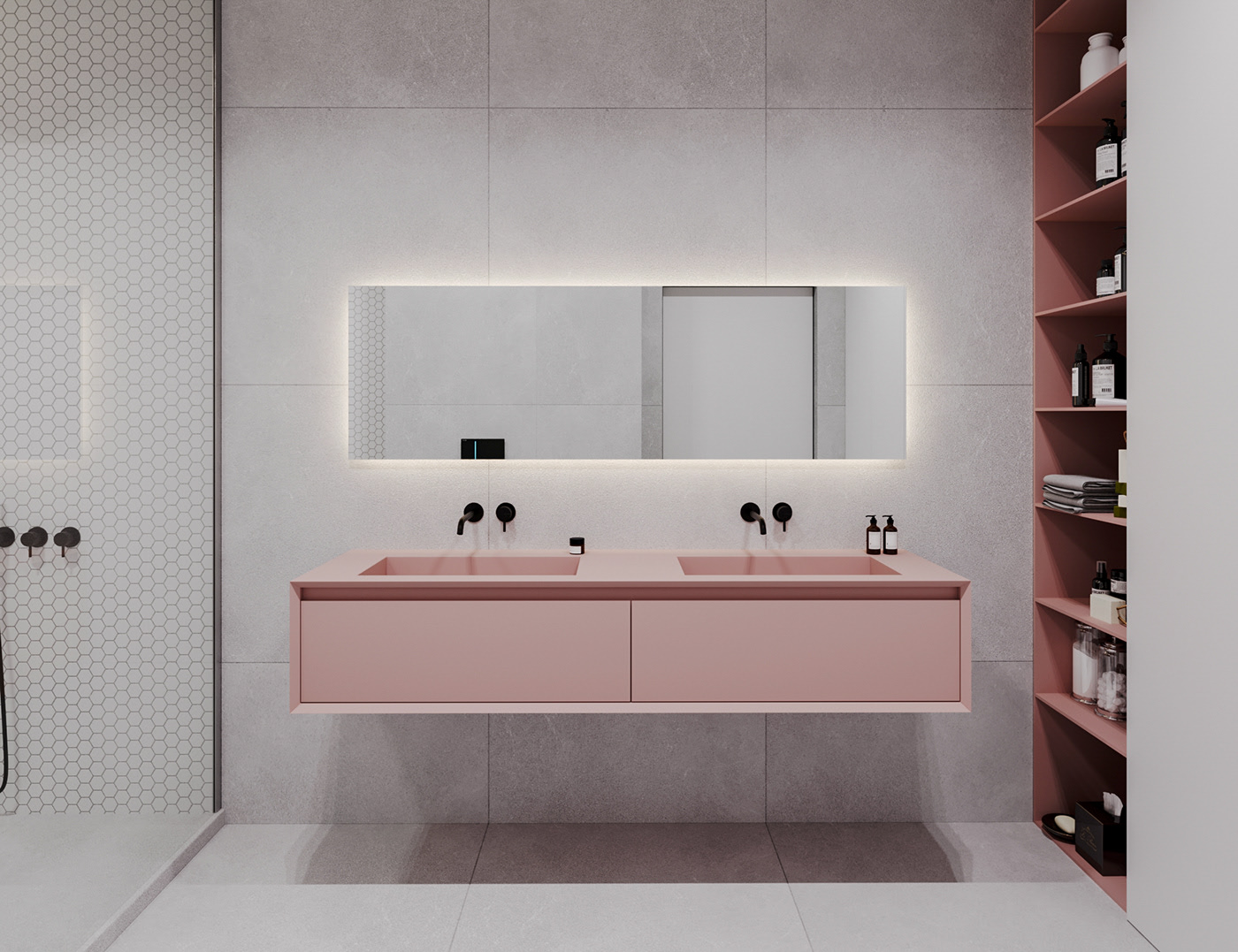 A Sophisticated Modern Home with Bold Green and Pink Accents in Kiev, Ukraine by Ruslan Kovalchuk (19)