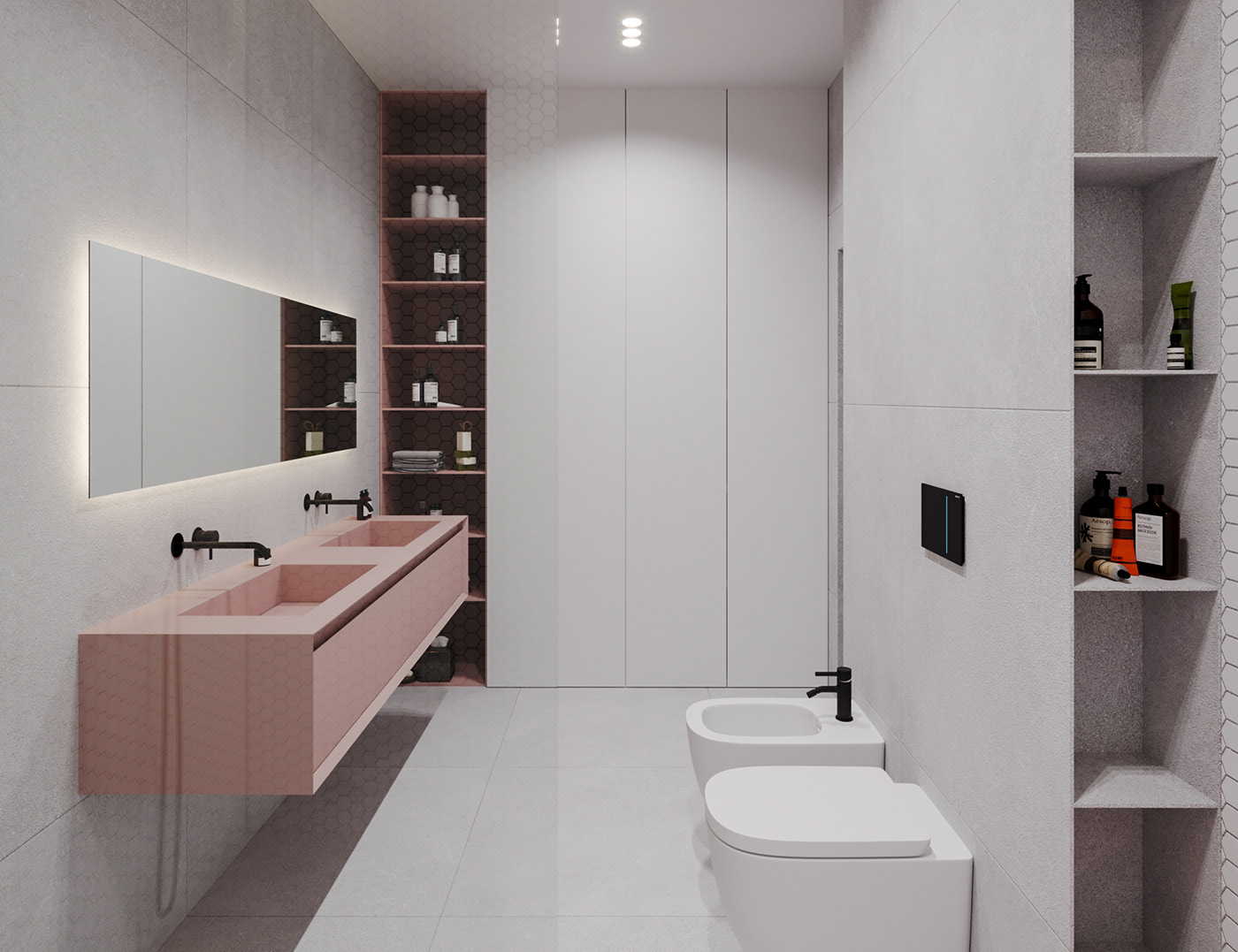 A Sophisticated Modern Home with Bold Green and Pink Accents in Kiev, Ukraine by Ruslan Kovalchuk (20)