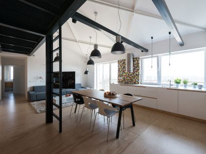 A Spacious Modern Apartment with a Marked Industrial Style in Bratislava by RULES architects (10)