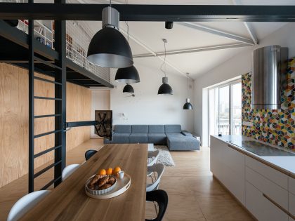 A Spacious Modern Apartment with a Marked Industrial Style in Bratislava by RULES architects (11)