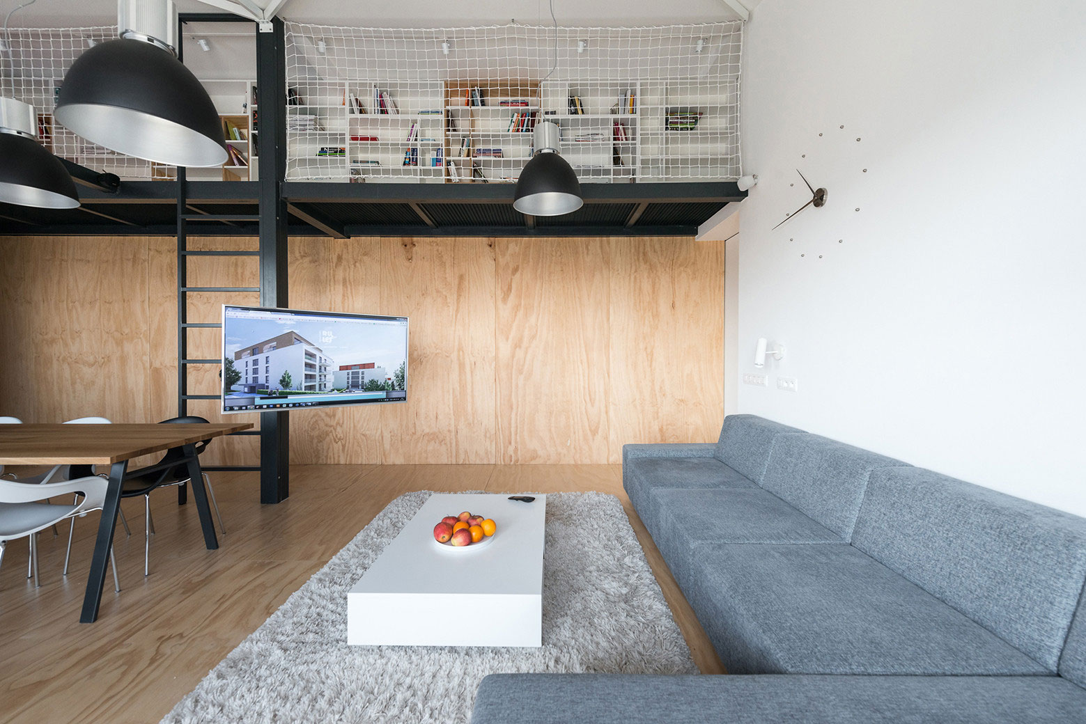 A Spacious Modern Apartment with a Marked Industrial Style in Bratislava by RULES architects (3)