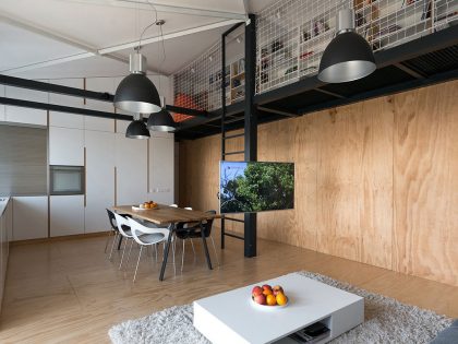A Spacious Modern Apartment with a Marked Industrial Style in Bratislava by RULES architects (4)