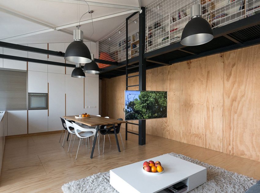 A Spacious Modern Apartment with a Marked Industrial Style in Bratislava by RULES architects (4)