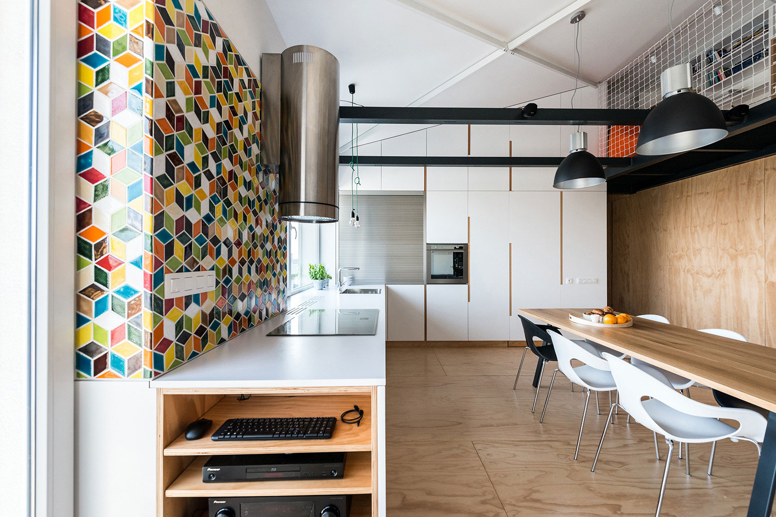 A Spacious Modern Apartment with a Marked Industrial Style in Bratislava by RULES architects (7)