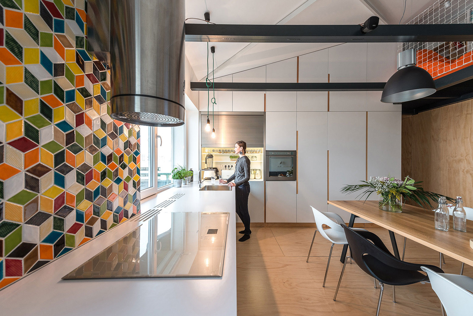 A Spacious Modern Apartment with a Marked Industrial Style in Bratislava by RULES architects (8)