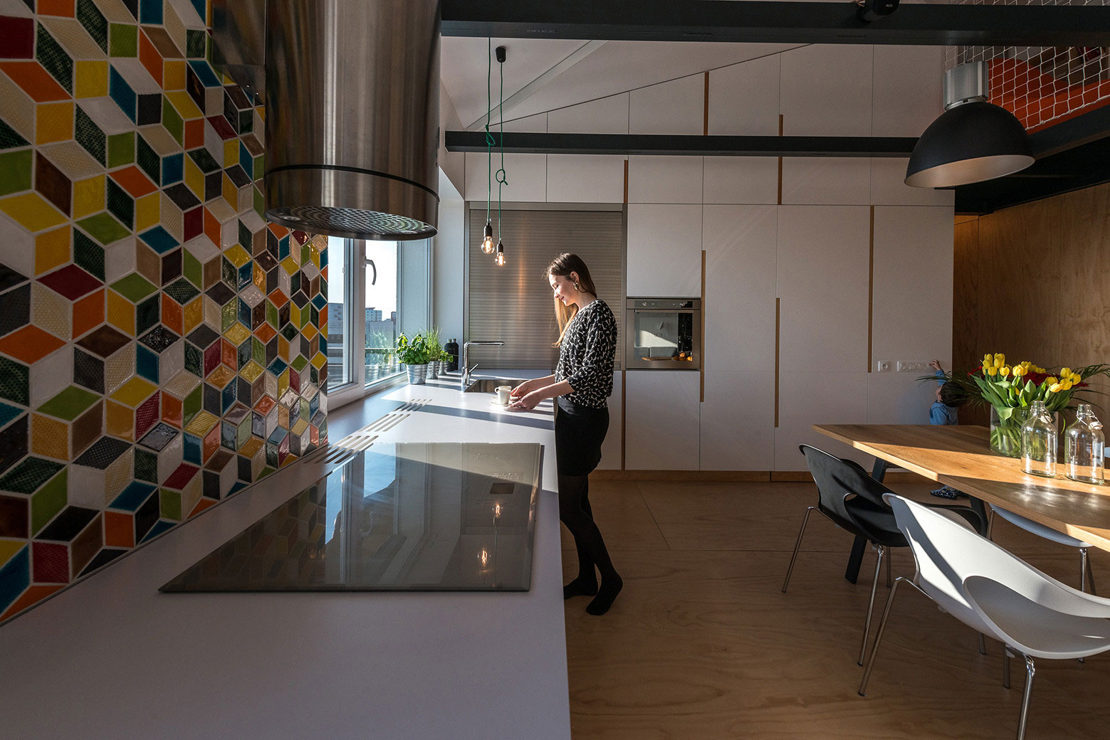 A Spacious Modern Apartment with a Marked Industrial Style in Bratislava by RULES architects (9)