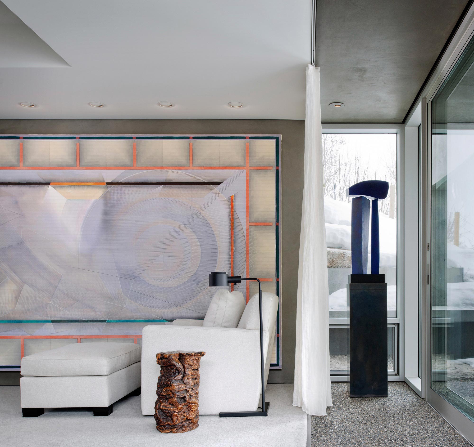 A Spectacular Concrete House Surrounded by Snow Filled Trees Mountain of USA by Suyama Peterson Deguchi (6)