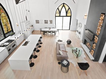 A Splendid Church Transformed into a Stunning Modern Family Home in Chicago by Linc Thelen Design (1)