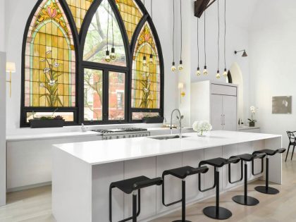 A Splendid Church Transformed into a Stunning Modern Family Home in Chicago by Linc Thelen Design (5)