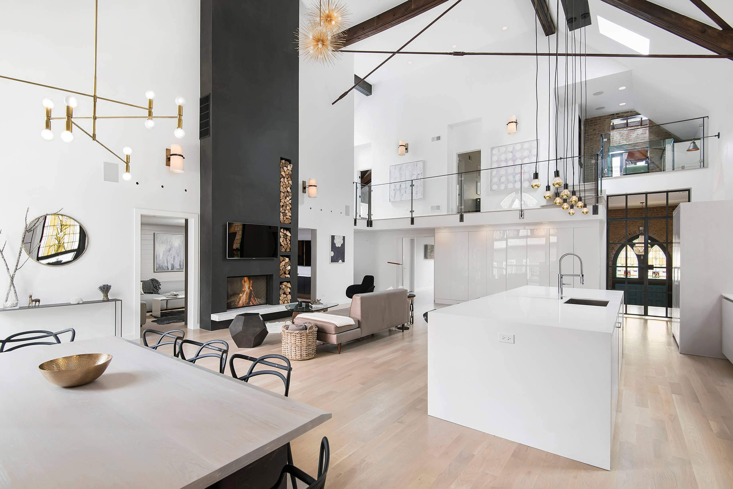 A Splendid Church Transformed into a Stunning Modern Family Home in Chicago by Linc Thelen Design (6)