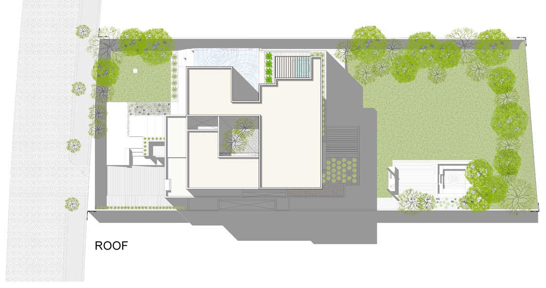 A Steel, Glass, Stone and Colored Concrete Home with Dramatic Central Staircase in Mexico City by Gantous Arquitectos (28)