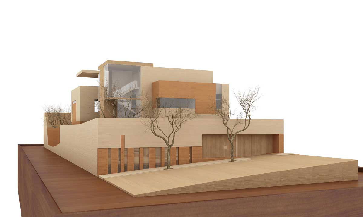 A Steel, Glass, Stone and Colored Concrete Home with Dramatic Central Staircase in Mexico City by Gantous Arquitectos (31)