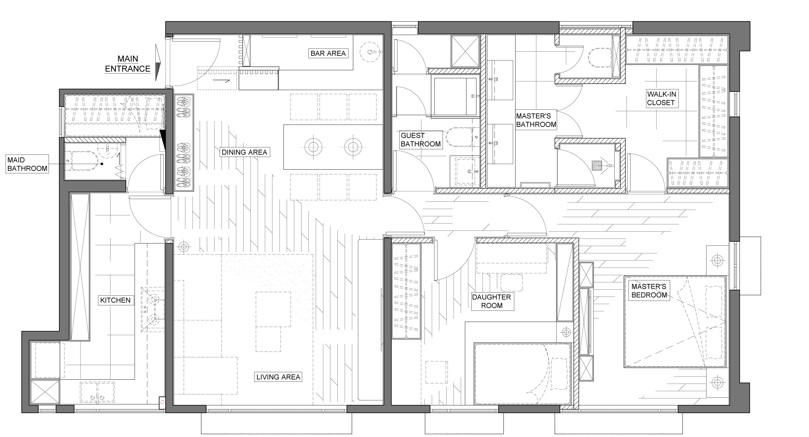 A Striking Contemporary Home with Stylish Interiors in Happy Valley by Millimeter Interior Design (11)