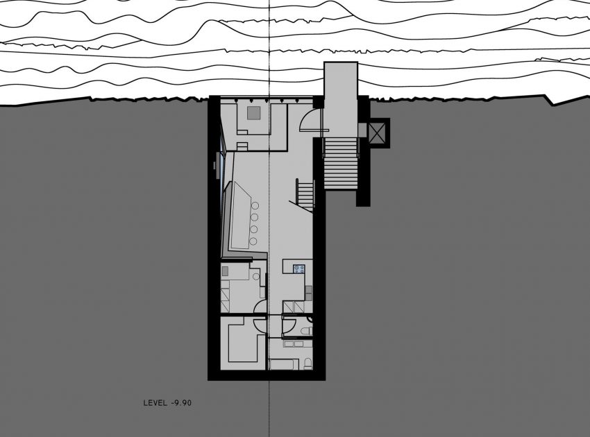 A Stunning Contemporary Cliffside Home Overlooking the Aegean Sea in Greece by OPA Works (19)