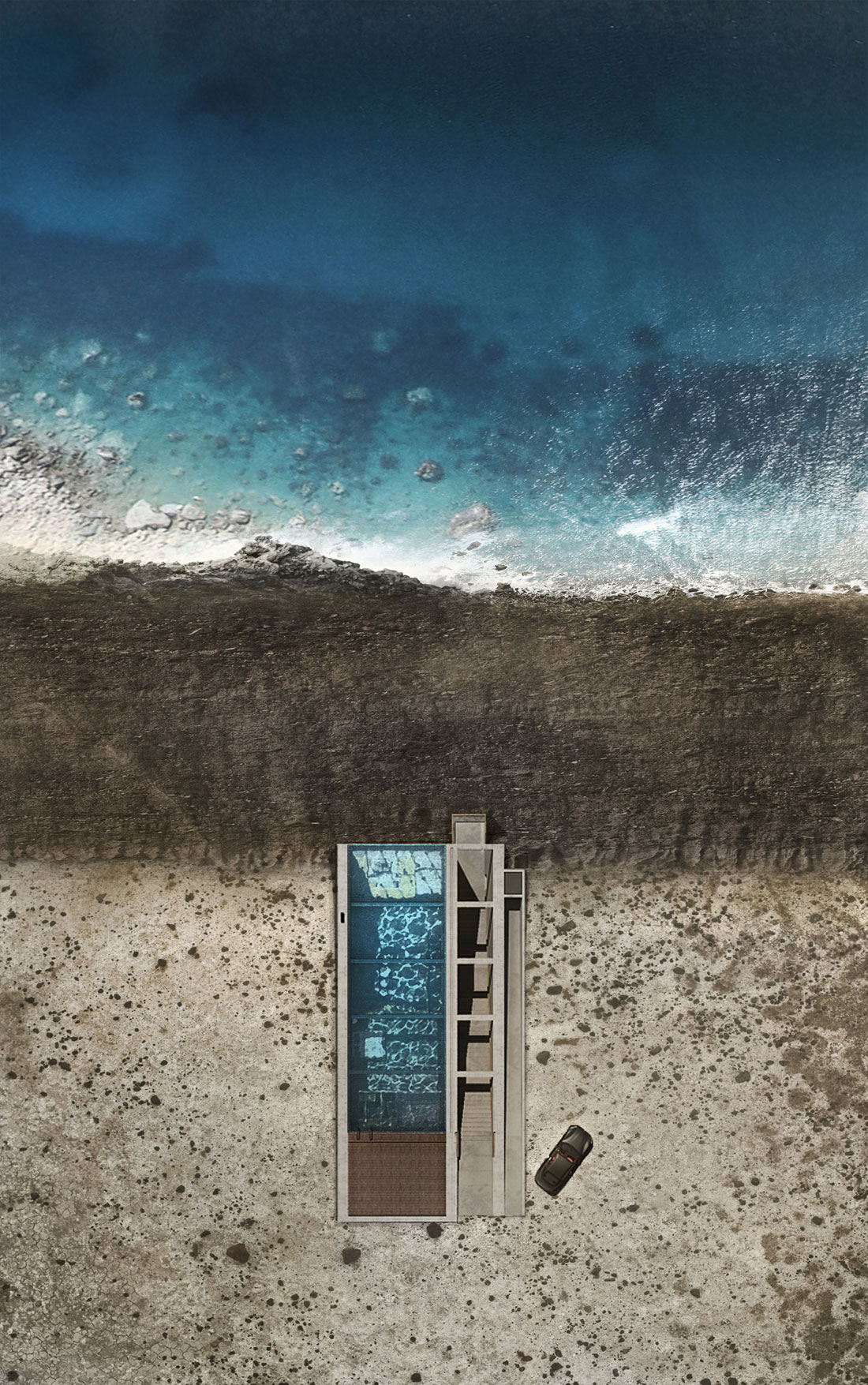 A Stunning Contemporary Cliffside Home Overlooking the Aegean Sea in Greece by OPA Works (2)