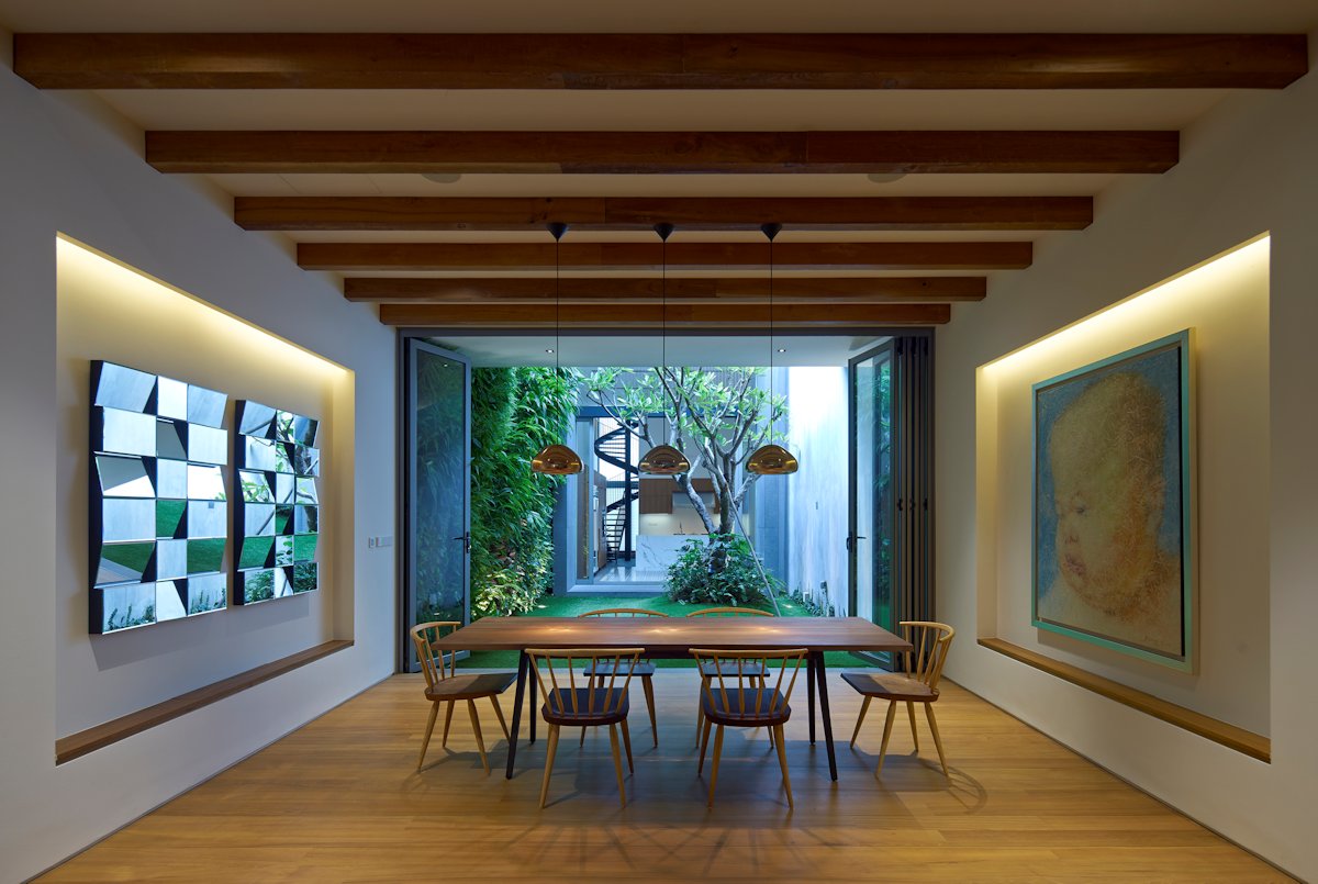 A Stunning Contemporary Home with Dramatic Spiral Staircase in Singapore by ONG&ONG (8)
