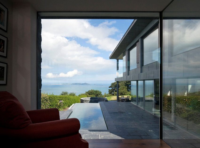 A Stunning Family Home with Large Courtyard and Infinity Pool in Guernsey, Channel Islands by Jamie Falla Architecture (6)