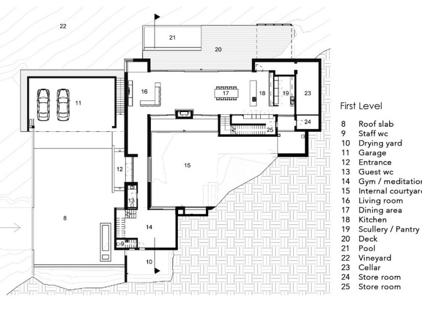 A Stunning Modern Hillside Home Nestled in the Rolling Vineyards of Stellenbosch by GASS Architecture Studios (21)
