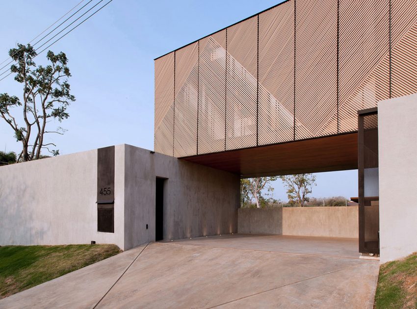 A Stunning Modern House with Gorgeous Inner Courtyards in Pak Chong District by IDIN Architects (4)