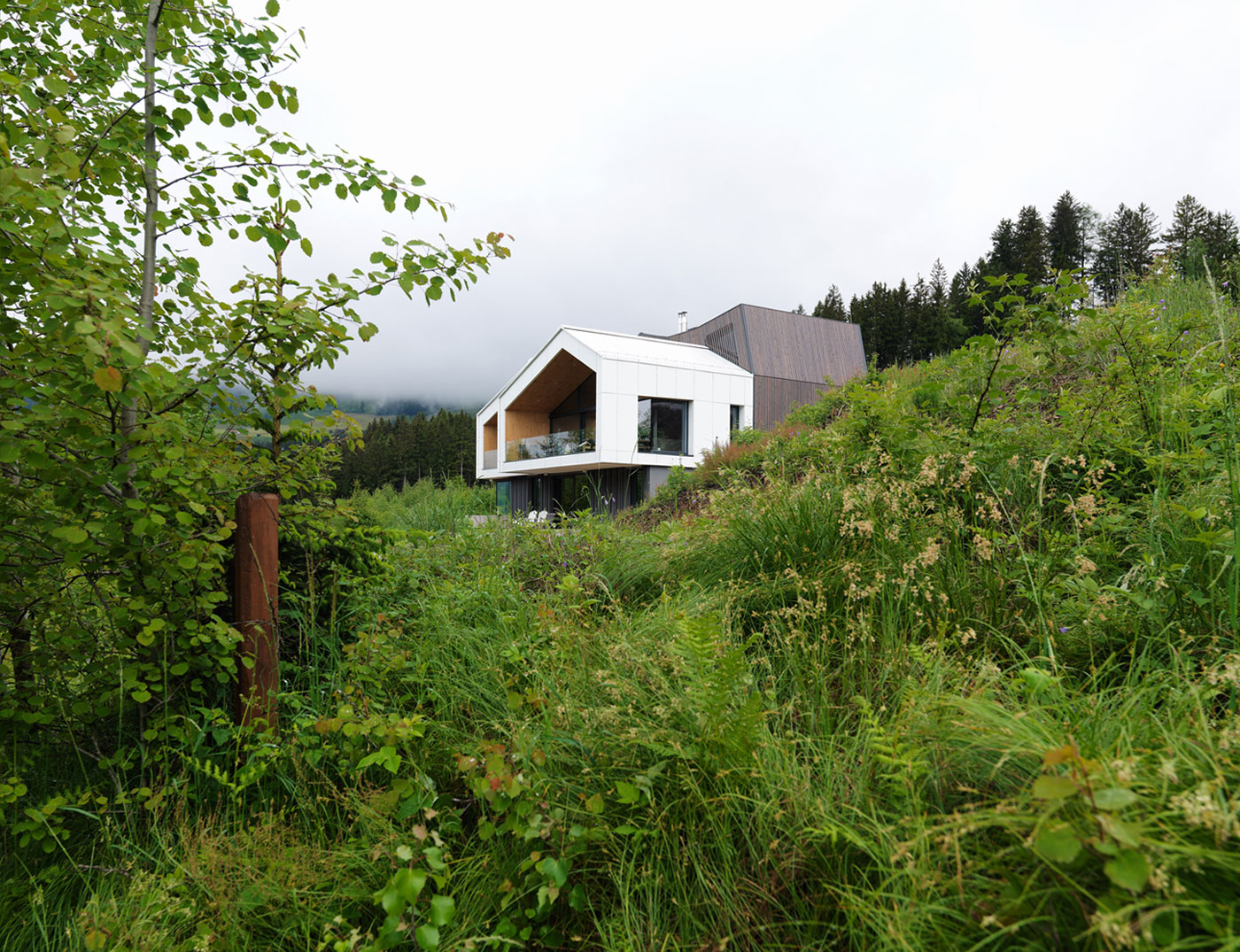 A Stunning Mountain House Nestled on the Hillside Overlooking the Austrian Alps in Austria by SoNo arhitekti (1)