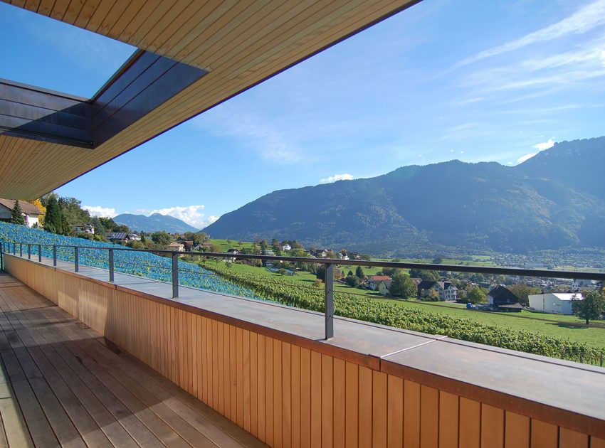 A Stunning and Elegant Home Built on a Slope Overlooks Beautiful Mountains of Liechtenstein by k m architektur (17)