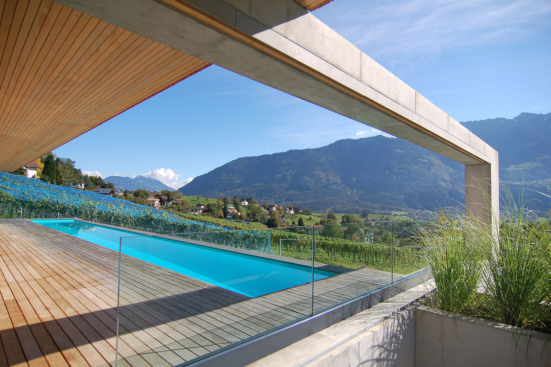 A Stunning and Elegant Home Built on a Slope Overlooks Beautiful Mountains of Liechtenstein by k m architektur (7)