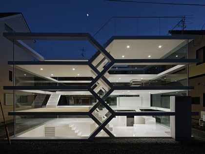 A Stunning and Futuristic House Made From Steel and Glass Elements in Oomiya by Yuusuke Karasawa Architects (16)