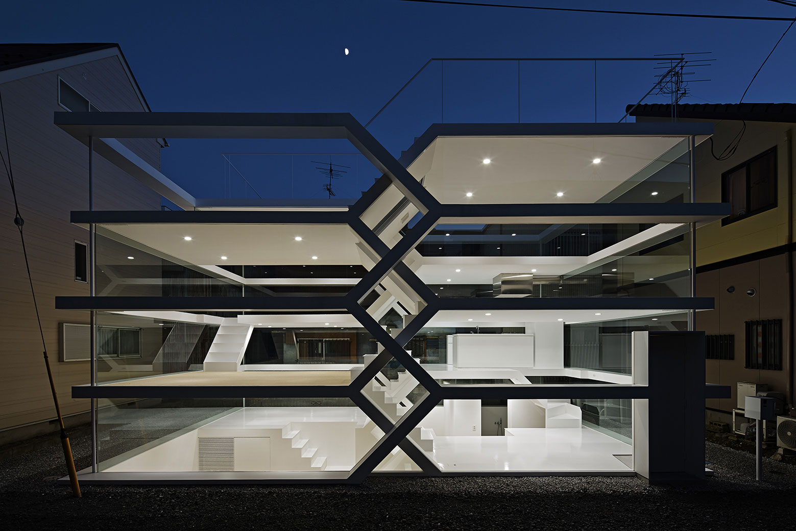 A Stunning and Futuristic House Made From Steel and Glass Elements in Oomiya by Yuusuke Karasawa Architects (16)