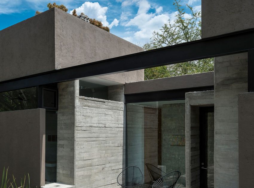 A Stylish Concrete House with Playful and Elegant Interiors in Morelos, Mexico by GBF Taller de Arquitectura (7)