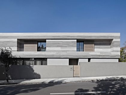 A Stylish Contemporary House with Striking Facade and Simple Interiors in Melbourne