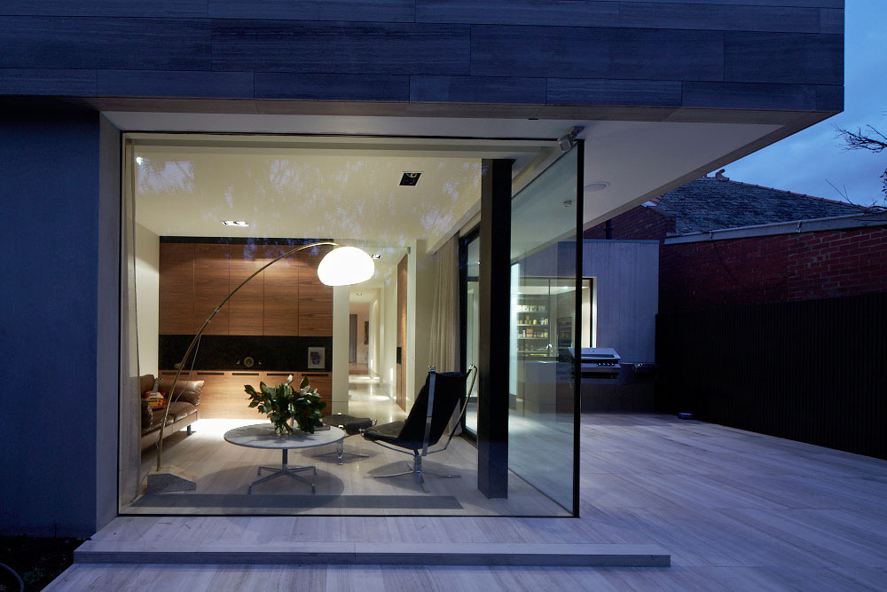 A Stylish Contemporary House with Striking Facade and Simple Interiors in Melbourne by b.e architecture (16)